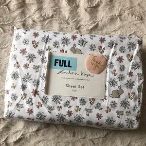 London Kaye Multicolor Floral Bunny Sheet Set - FULL